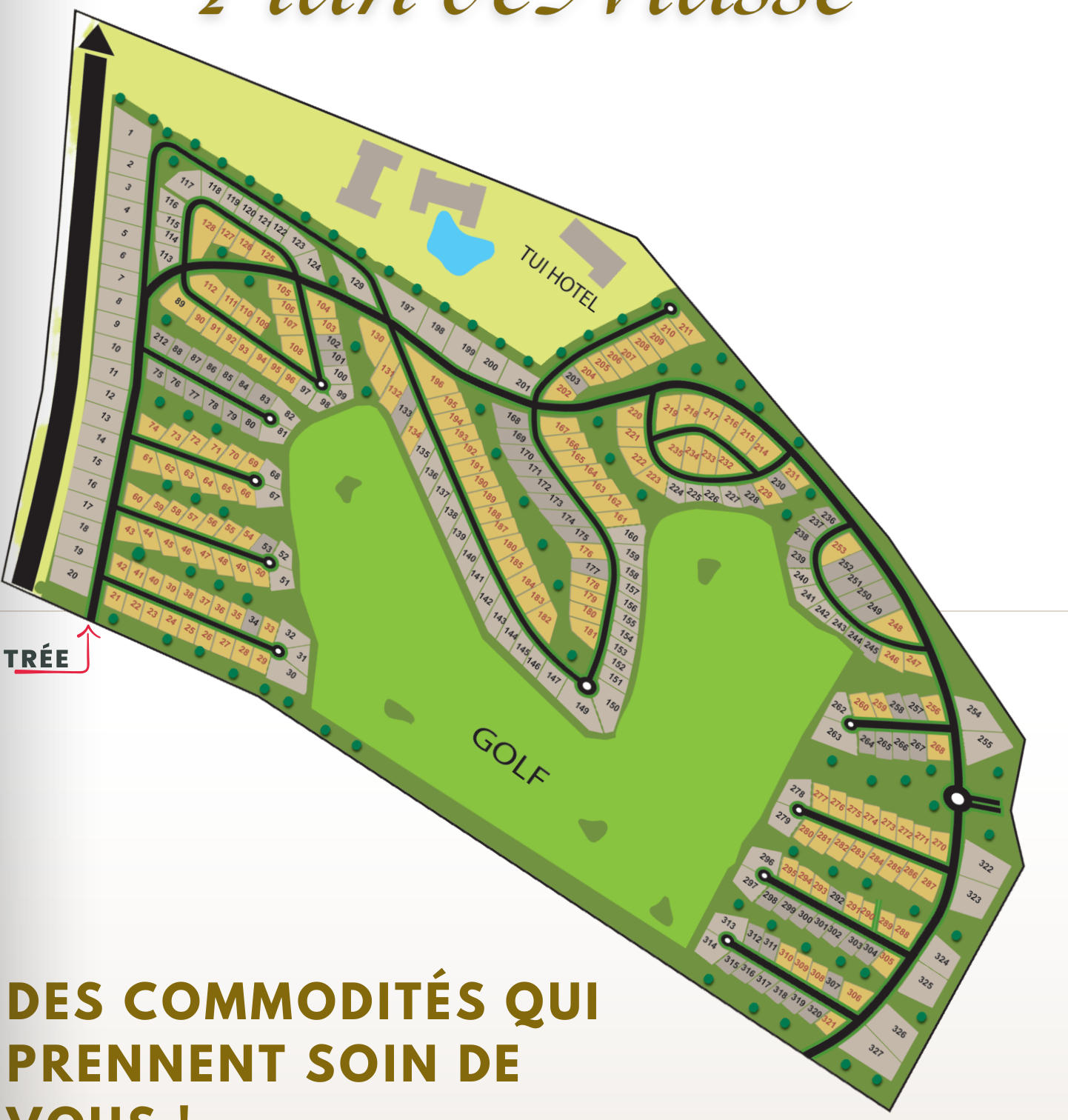Master plan · Plot 296 beside plot 295, along the golf course