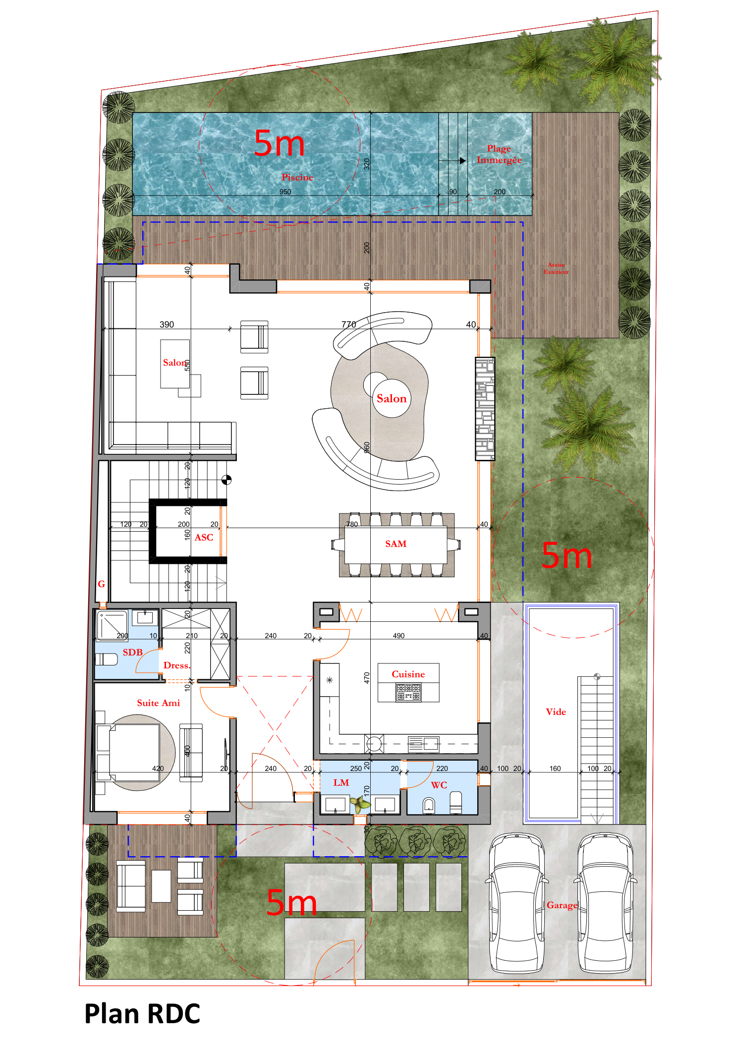 Terrain pour villa · 500 m² à Tagana 3